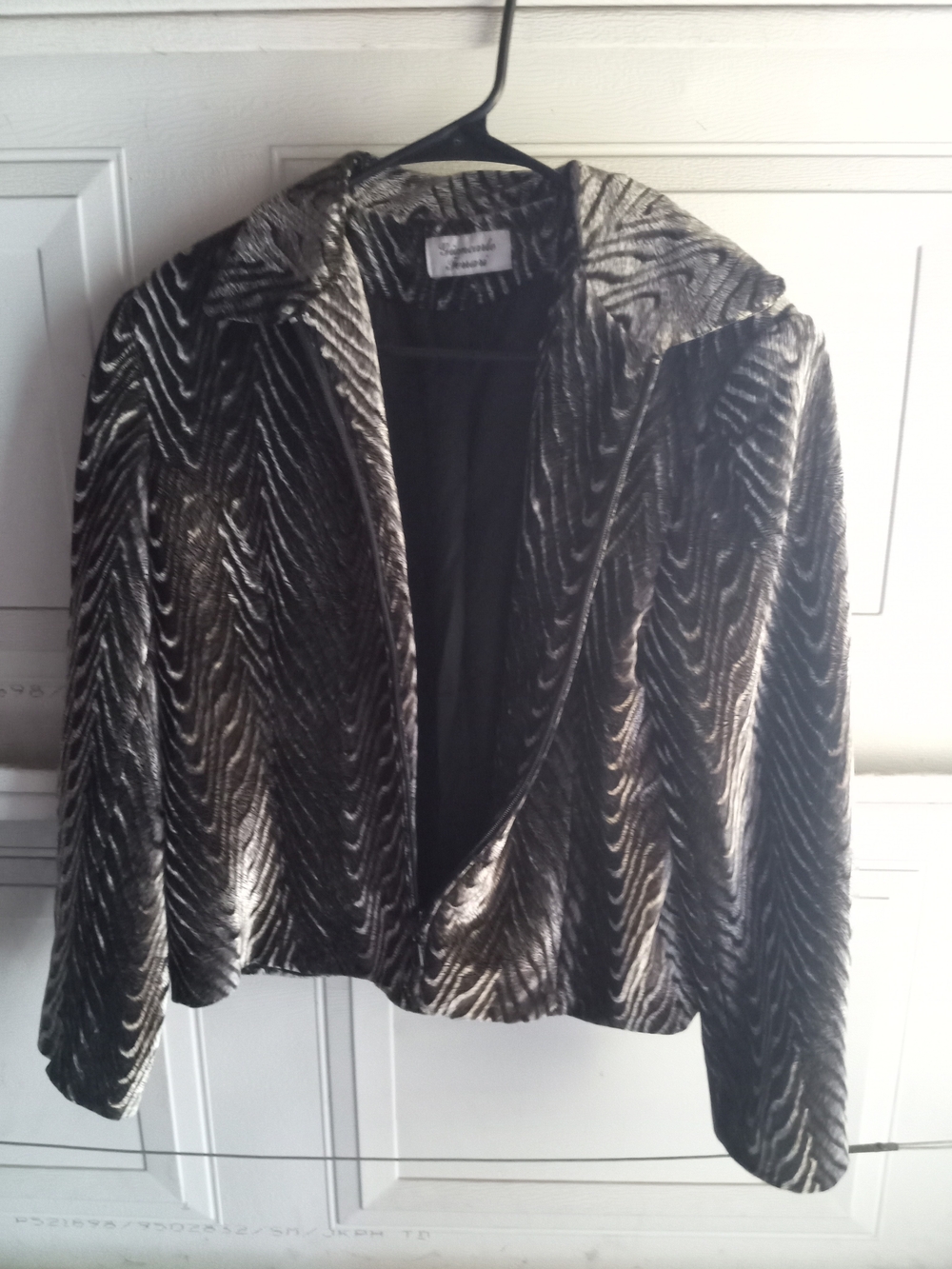 Ferrari Metallic Black and Silver Chevron Blazer